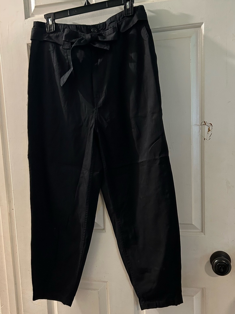 Polo by Ralph Lauren Black Women's Waist-Tie Chinos